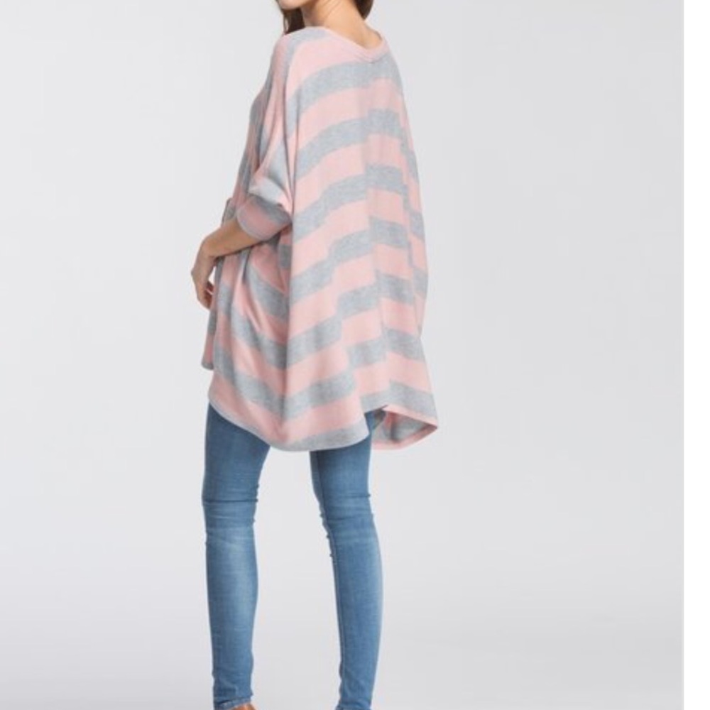 Cozy Soft Striped brushed knit long sleeve top - Picture 6 of 8